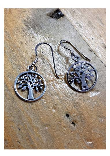 Sterling Silver Tree of Life Earrings image 0